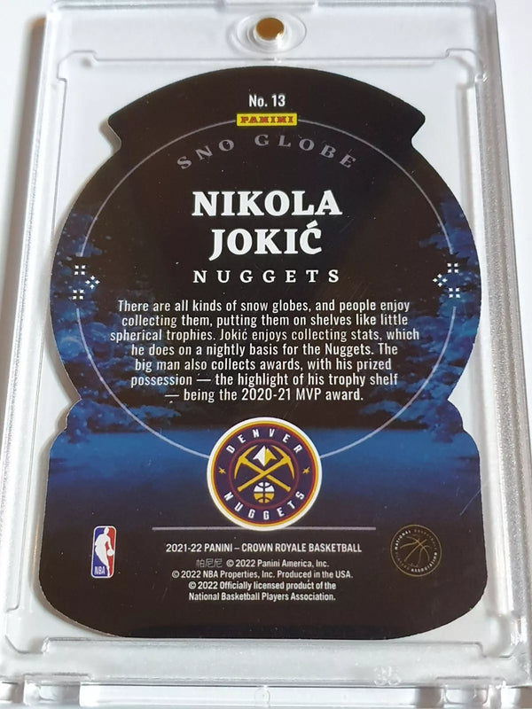 2021 Crown Royale Nikola Jokic #13 BRONZE /99 Holo Sno Globe - Ready to Grade