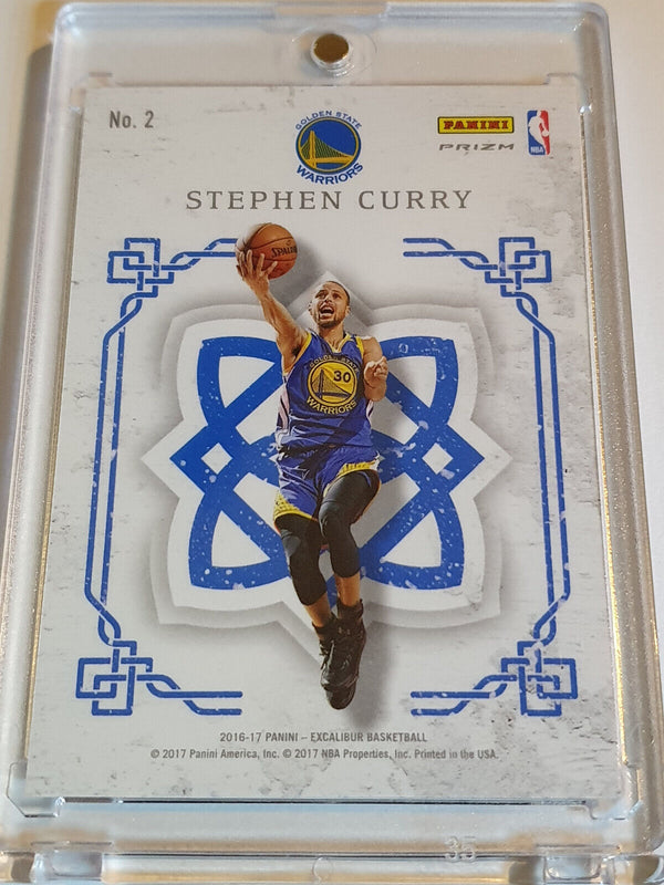 2016 Panini Excalibur Stephen Curry #2 SILVER HOLO Prizm - Ready to Grade