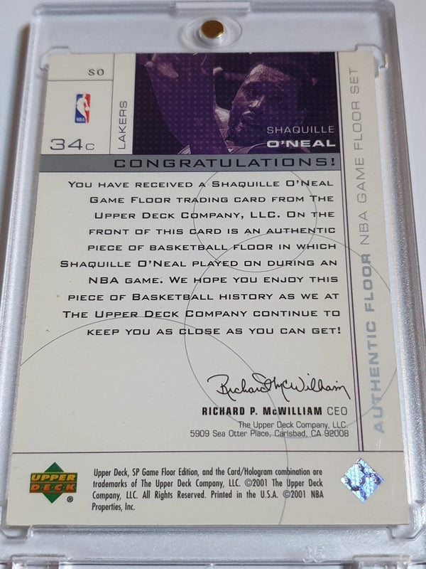 2000 SP Game Floor Edition Shaquille O'Neal #SO Authentic Floor - Ready to Grade