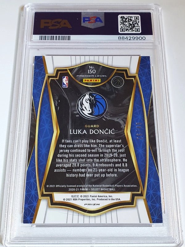 2020 Panini Select Luka Doncic #150 RED DISCO /49 Holo - PSA 9 (POP 9)