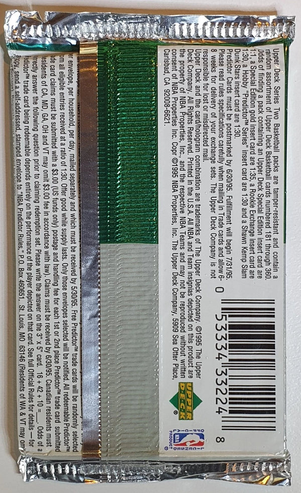 1994-95 Upper Deck NBA Basketball Series 2 Hobby Pack - Factory Sealed Packs