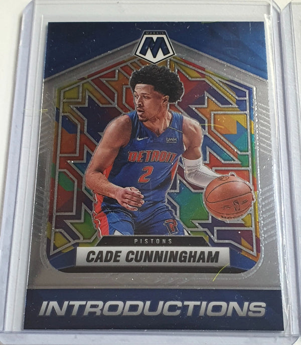 2021 Panini Mosaic Cade Cunningham Rookie Lot of 2 RCs - Ready to Grade
