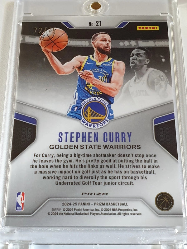 2024 Panini Prizm Stephen Curry #21 RED PULSAR /75 Holo Dominance - Rare