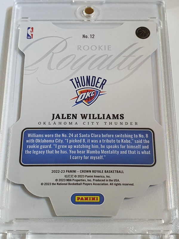 2022 Panini Crown Royale Jalen Williams Rookie #12 BRONZE /99 Die-Cut RC - Rare