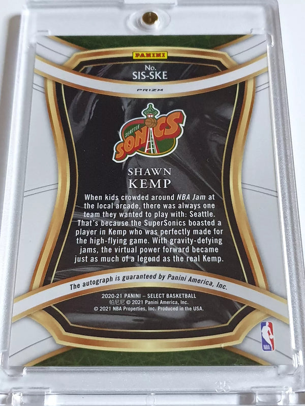 2020 Select Shawn Kemp #AUTO SILVER HOLO Signature Selections - Rare