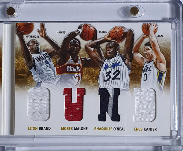 2012 Preferred Booklet /199 Seven Jersey Patches - Shaq Duncan Olajuwon Mourning