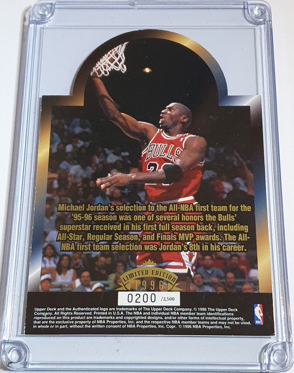 1996 Upper Deck Michael Jordan /2500 Jumbo Die-Cut All NBA First Team - Rare