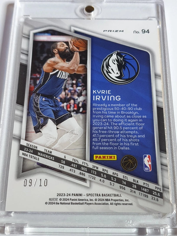 2023 Panini Spectra Kyrie Irving #94 GOLD /10 Holo - Ready to Grade