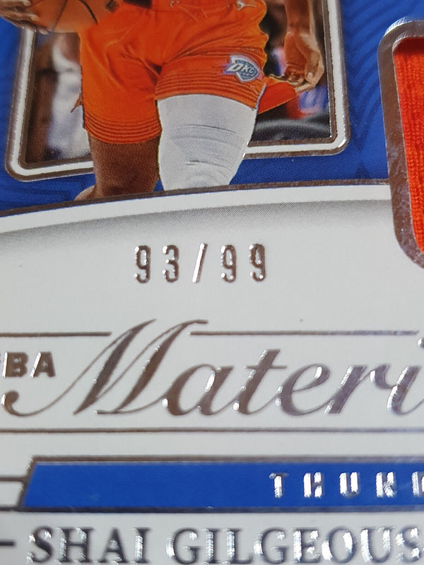 2022 National Treasures Shai Gilgeous-Alexander #PATCH /99 Game Worn Jersey Rare