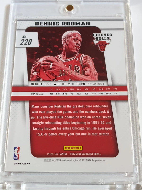 2024 Panini Prizm Deca Dennis Rodman #220 RED /199 Holo - Ready to Grade
