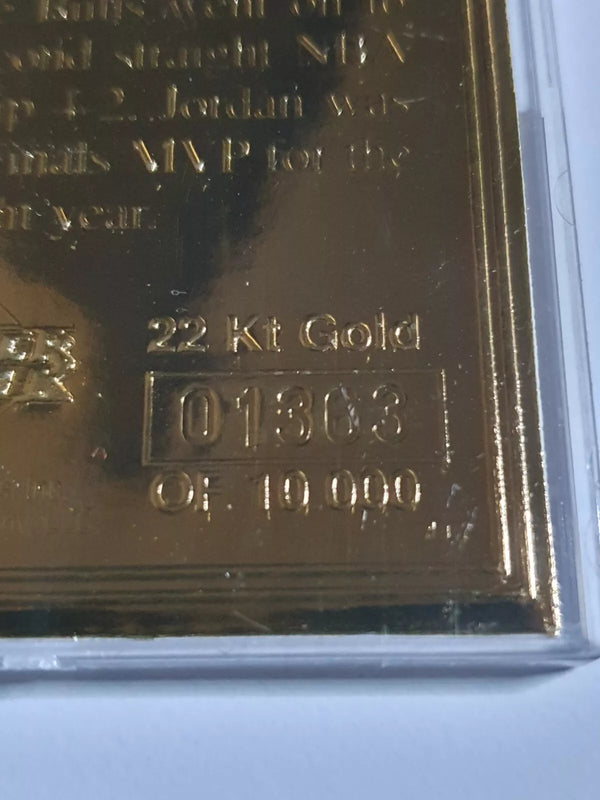 1996 Upper Deck Michael Jordan 22K GOLD CARD /10000 2nd Championship - Rare