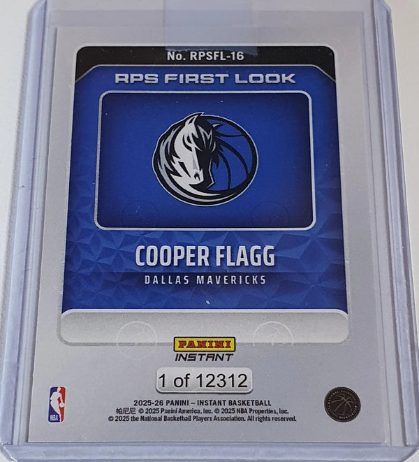 2025 Panini Instant Cooper Flagg Rookie #RPSFL-16 /12312 RPS First Look RC