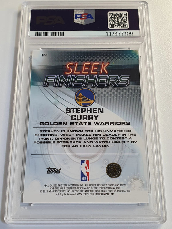 2025 Topps Chrome Stephen Curry #SF-1 GREEN GEOMETRIC /99 Holo - PSA 9 (POP 5)