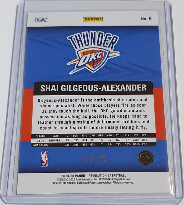 2024 Panini Revolution Shai Gilgeous-Alexander #8 COSMIC /99 Holo - Rare