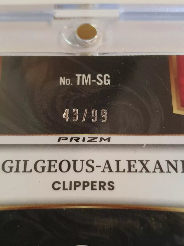 2022 Select Shai Gilgeous-Alexander #PATCH PURPLE /99 Game Worn Jersey - Rare