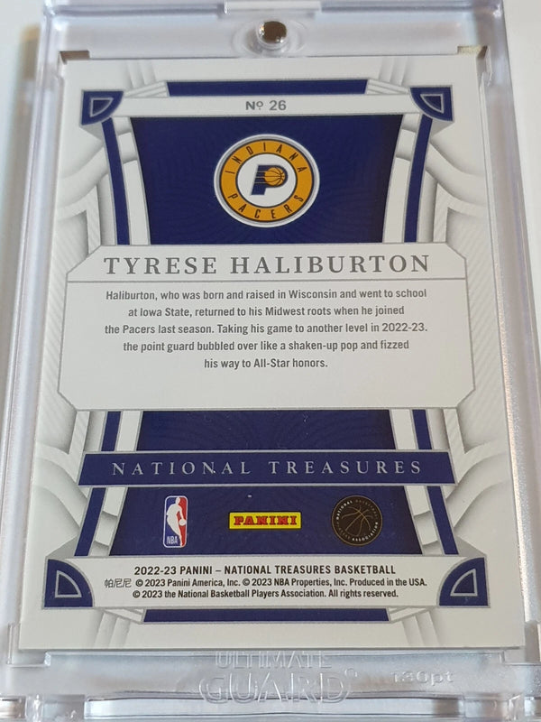 2022 National Treasures Tyrese Haliburton #26 SILVER /99 Foil Edition - Rare