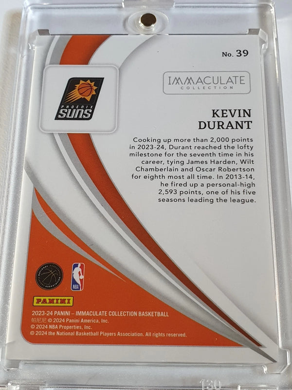 2023 Panini Immaculate Kevin Durant #39 GOLD /10 Foil Edition - Ready to Grade