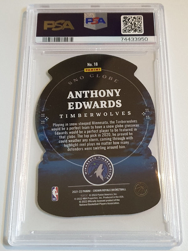 2021 Crown Royale Anthony Edwards SNO GLOBE /99 Die Cut - PSA 9 (POP 7)