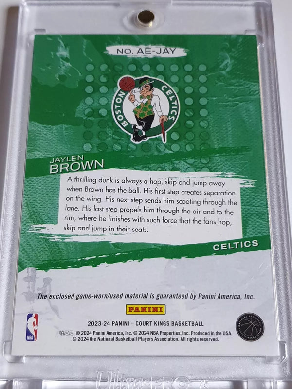 2023 Panini Court Kings Jaylen Brown #PATCH Game Worn Jersey - Rare