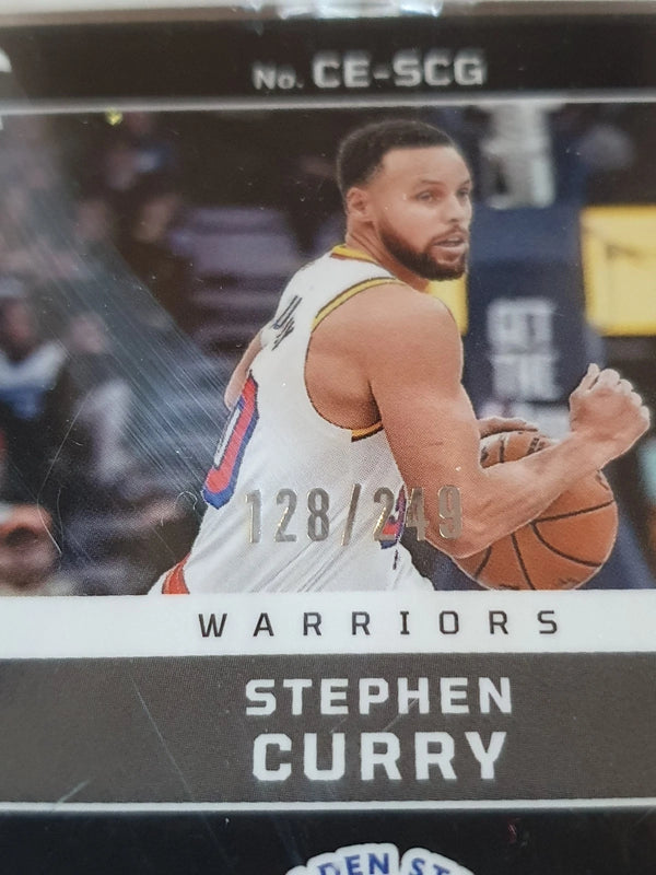 2024 Panini Obsidian Stephen Curry #PATCH /249 Game Worn Jersey Cutting Edge
