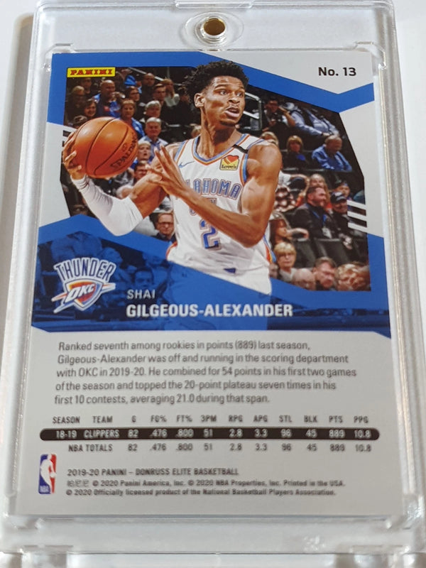 2019 Panini Donruss Elite Shai Gilgeous-Alexander #13 PURPLE /49 Holo - Rare