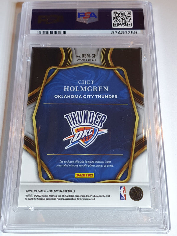 2022 Select Chet Holmgren Rookie #PATCH Holo Draft Jersey - PSA 9 (POP 2)