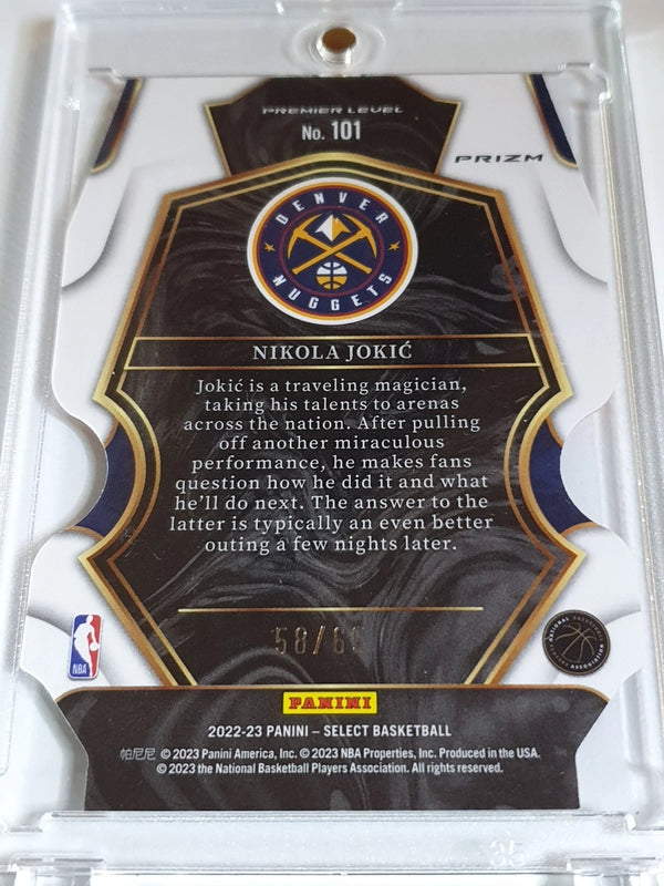 2022 Panini Select Nikola Jokic #101 ORANGE Holo /65 Die Cut - Ready to Grade