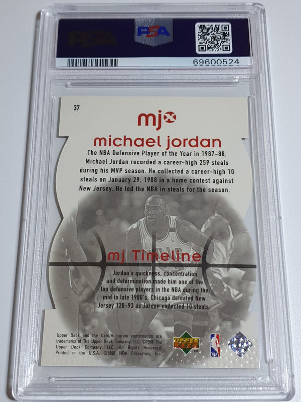 1998 Upper Deck MJx Michael Jordan #37 RED /2300 Die-Cut - PSA 9 (POP 7)