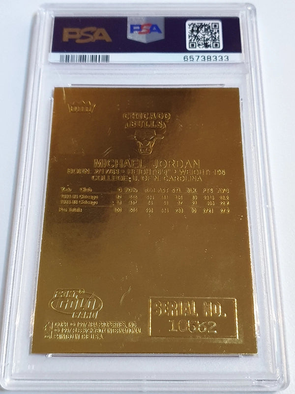 1998 Fleer 23KT Gold Michael Jordan RED WHITE BLUE BORDER 