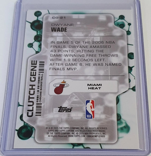 2025 Topps Chrome Dwyane Wade #CG-21 GREEN GEOMETRIC /99 Refractor - Rare