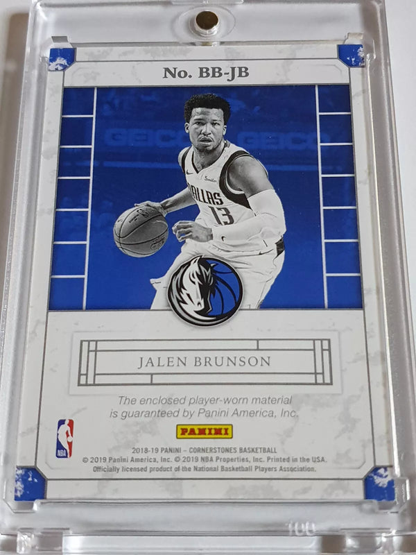 2018 Cornerstones Jalen Brunson Rookie #PATCH Worn Jersey RC - Rare