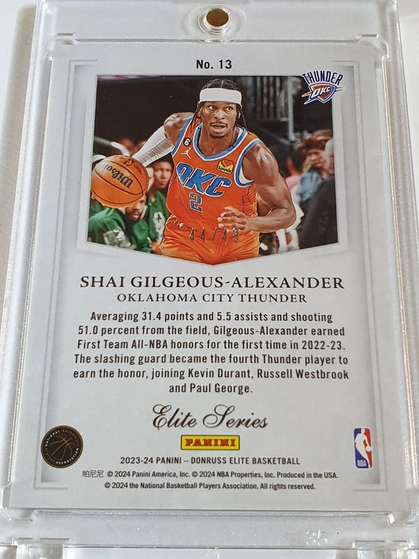 2023 Donruss Elite Shai Gilgeous-Alexander #13 PURPLE /49 Elite Series - Rare