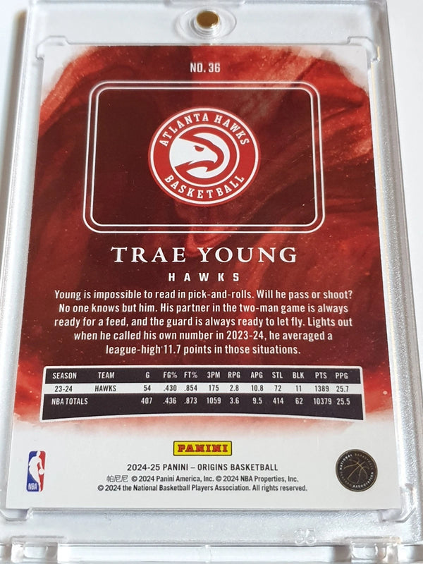 2024 Panini Origins Trae Young #36 FOTL PURPLE /22 Edition - Ready to Grade
