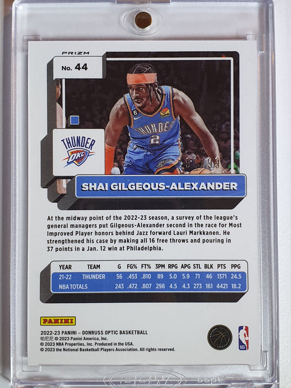 2022 Donruss Optic Shai Gilgeous-Alexander #44 PURPLE DISCO /99 - Ready to Grade