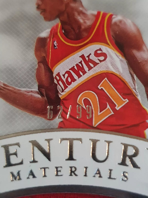 2018 National Treasures Dominque Wilkins #PATCH /99 Game Worn Jersey - Rare