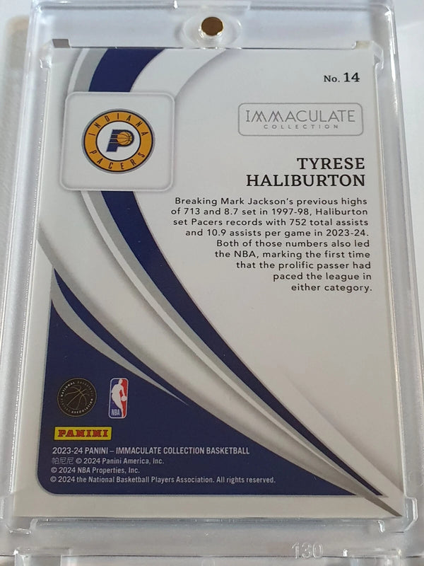 2023 Panini Immaculate Collection Tyrese Haliburton #14 RED /49 Foil - Rare