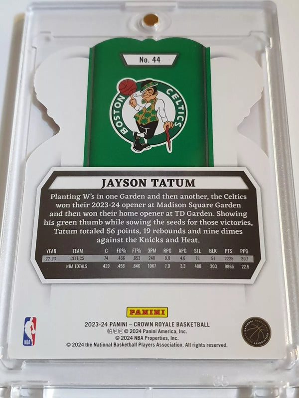 2023 Crown Royale Jayson Tatum #44 RED CRYSTAL /49 Die Cut - Ready for Grading