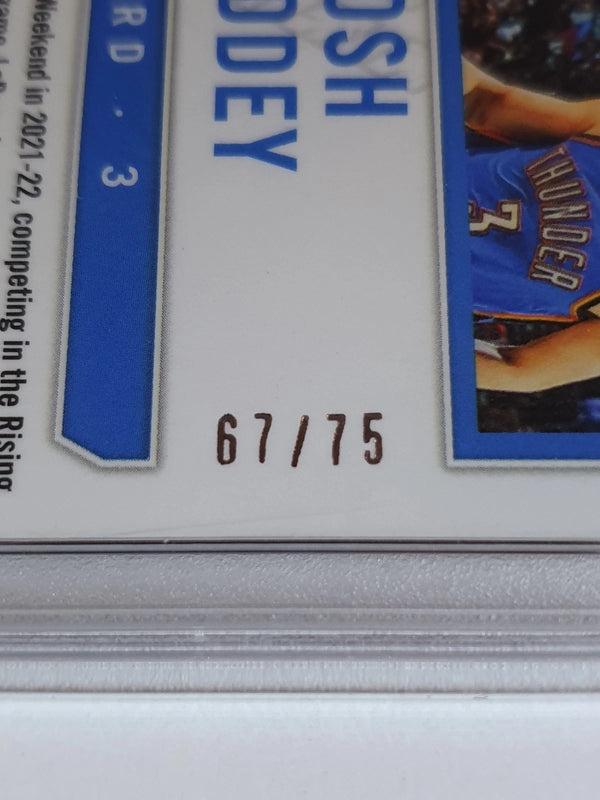 2021 Chronicles Josh Giddey Rookie 75th ANNIVERSARY /75 Holo RC - PSA 9 (POP 2)