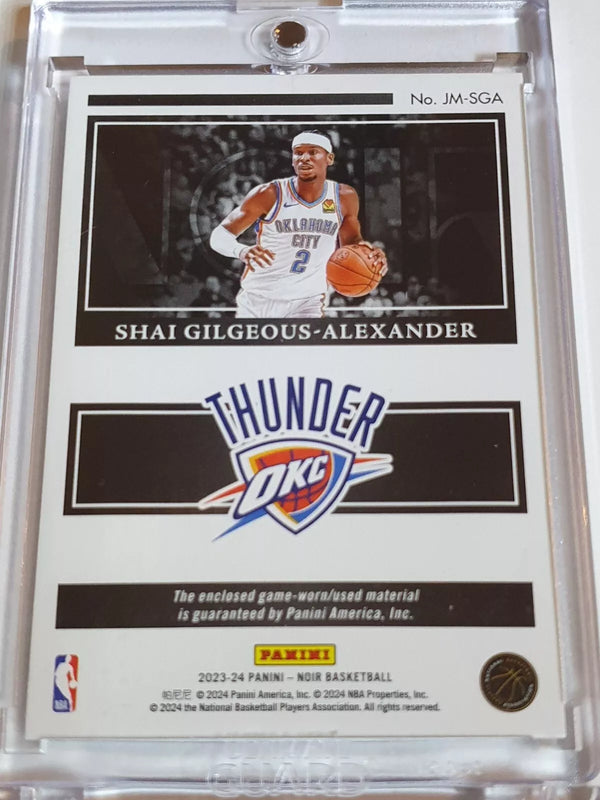 2023 Panini Noir Shai Gilgeous-Alexander #PATCH /99 Game Worn Jumbo Jersey