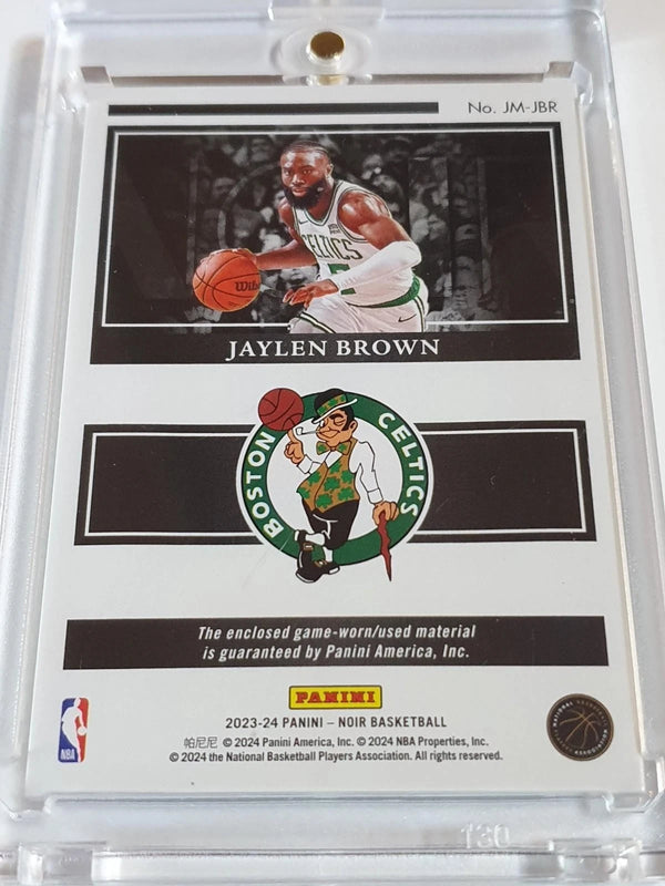 2023 Panini Noir Jaylen Brown #PATCH /99 Game Worn Jumbo Jersey - Rare