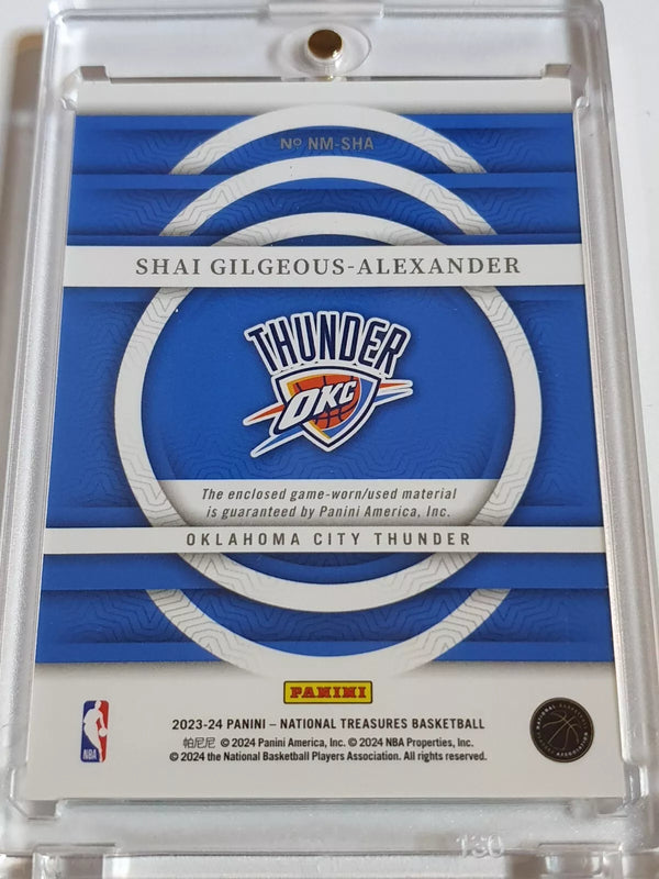 2023 National Treasures Shai Gilgeous-Alexander #PATCH /99 Game Worn Jersey