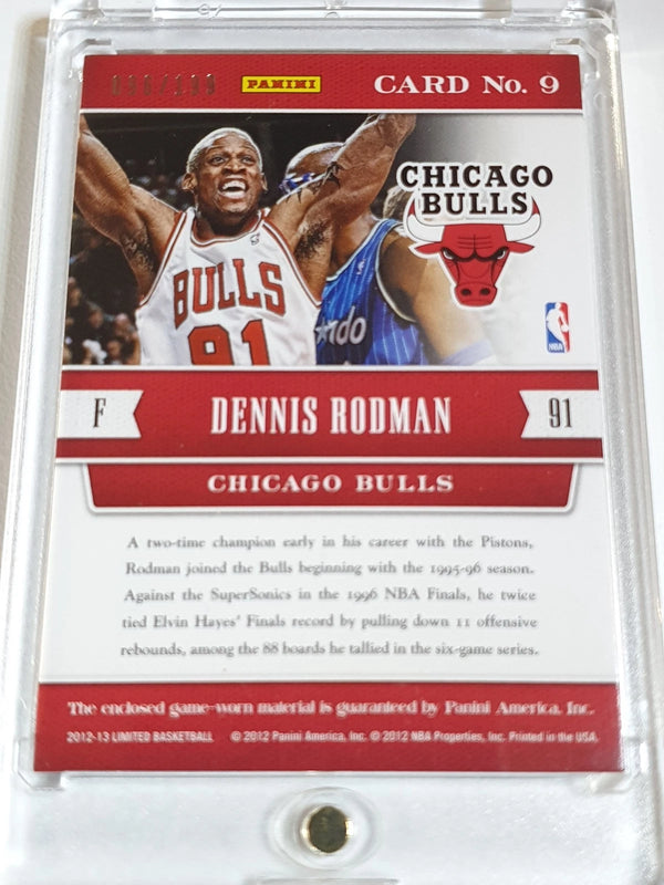 2012 Panini Limited Dennis Rodman #PATCH /199 Game Worn Jersey - Rare