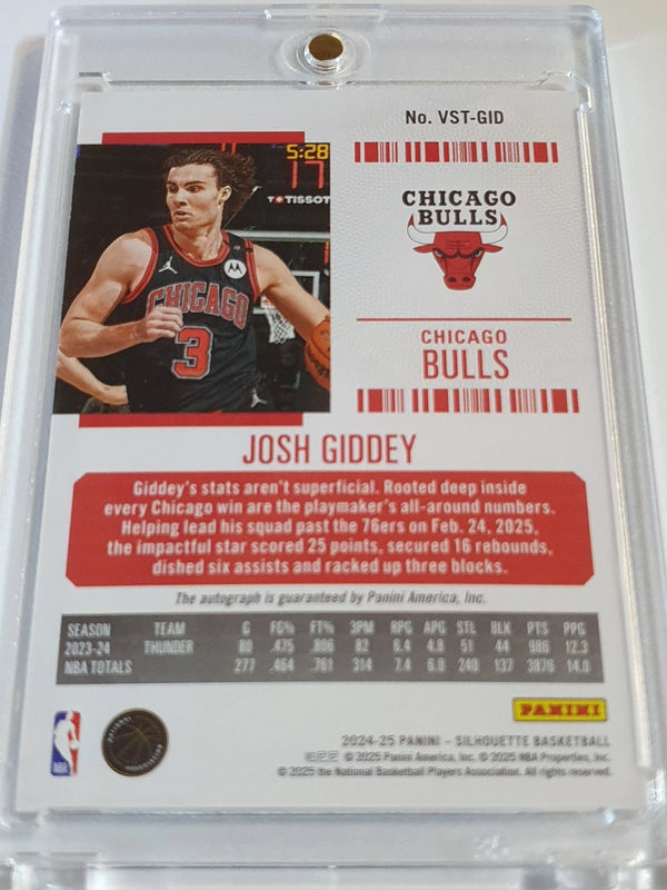 2024 Panini Silhouette Josh Giddey AUTO /75 Veteran Ticket Autograph - Rare
