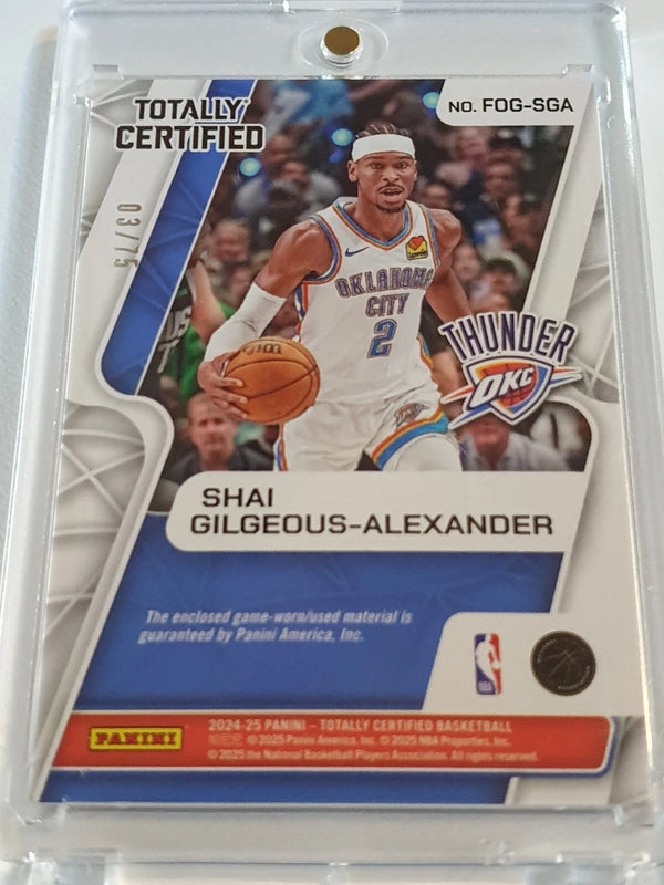 2024 Totally Certified Shai Gilgeous-Alexander #PATCH MIRROR RED /75 Game Jersey