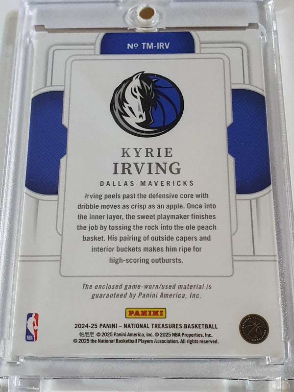 2024 Panini National Treasures Kyrie Irving #PATCH /99 Game Worn Jumbo Jersey