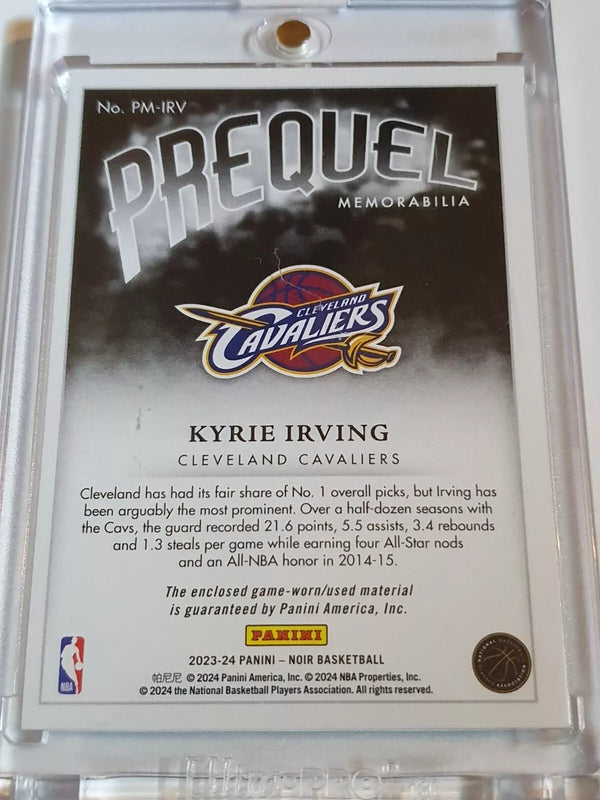 2023 Panini Noir Kyrie Irving #PATCH /99 Game Worn Jersey - Ready to Grade