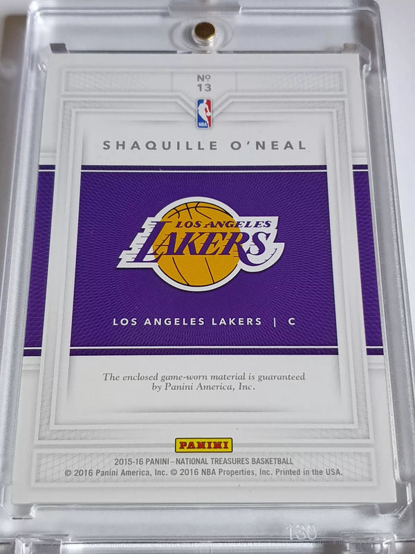 2015 National Treasures Shaquille O'Neal #PATCH /75 Game Worn Jersey - Rare