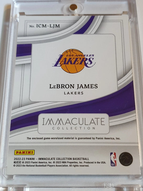 2022 Immaculate Collection LeBron James #PATCH /99 Game Worn Jersey - Rare