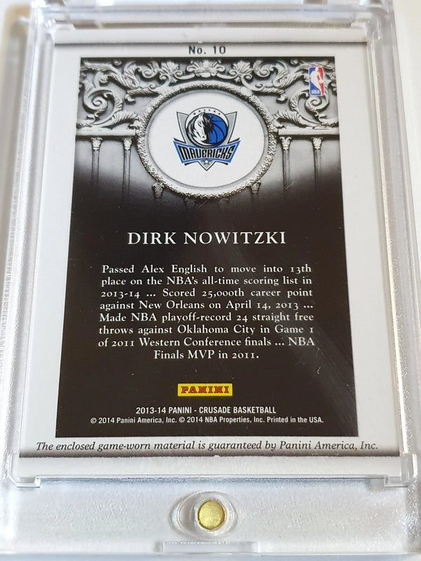 2013 Panini Crusade Dirk Nowitzki #PATCH /299 Game Worn Jersey - Ready to Grade