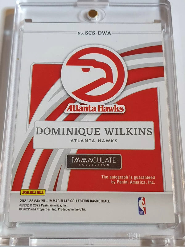 2021 Panini Immaculate Dominique Wilkins AUTO /49 Scorers Club Signatures - Rare